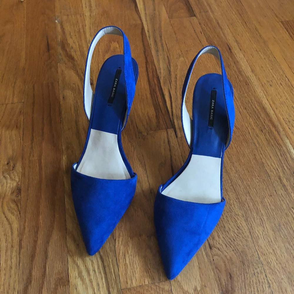 Zara Blue Suede Shoes